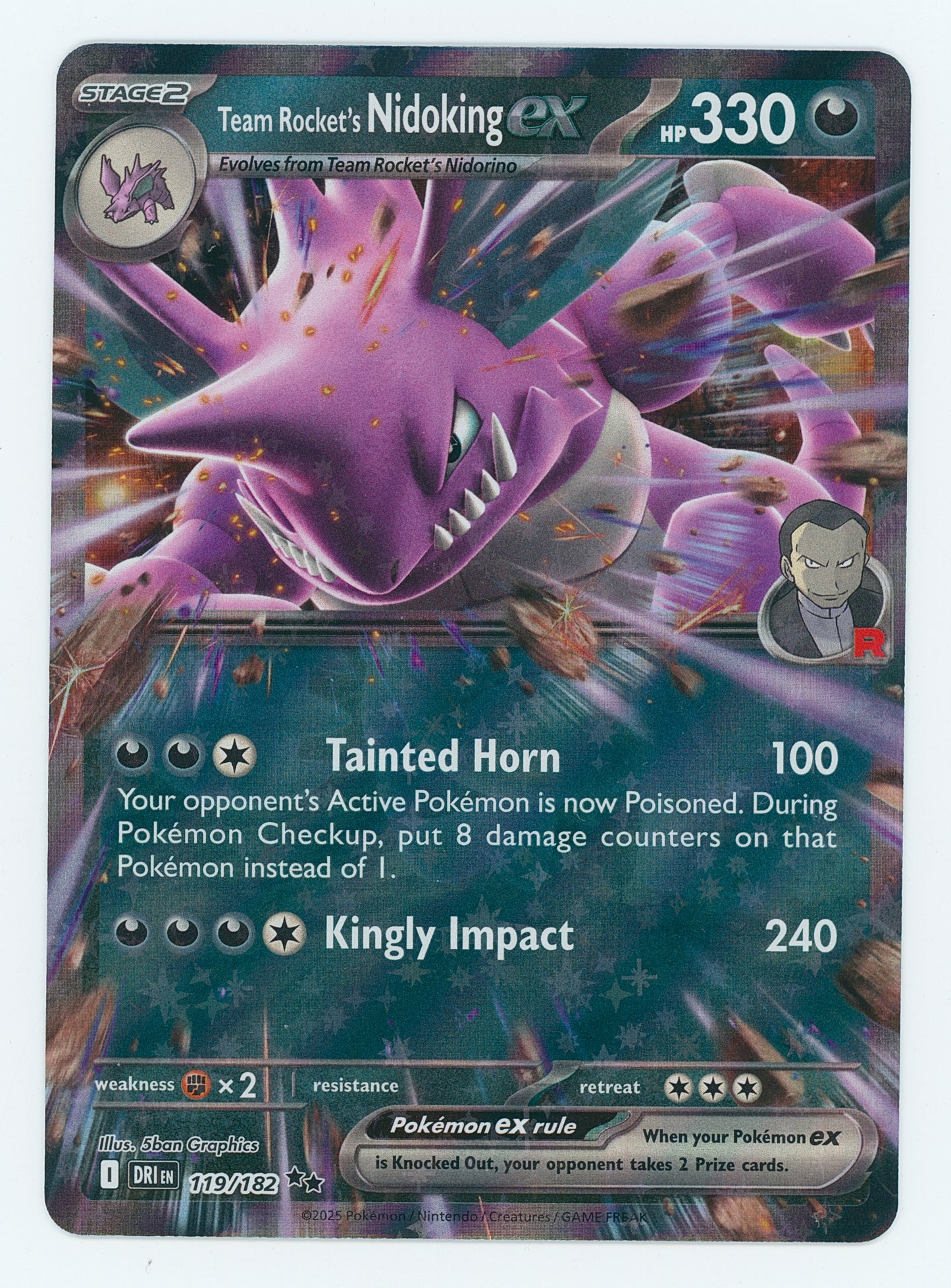 Team Rocket's Nidoking ex - SV10: Destined Rivals - #119/182
