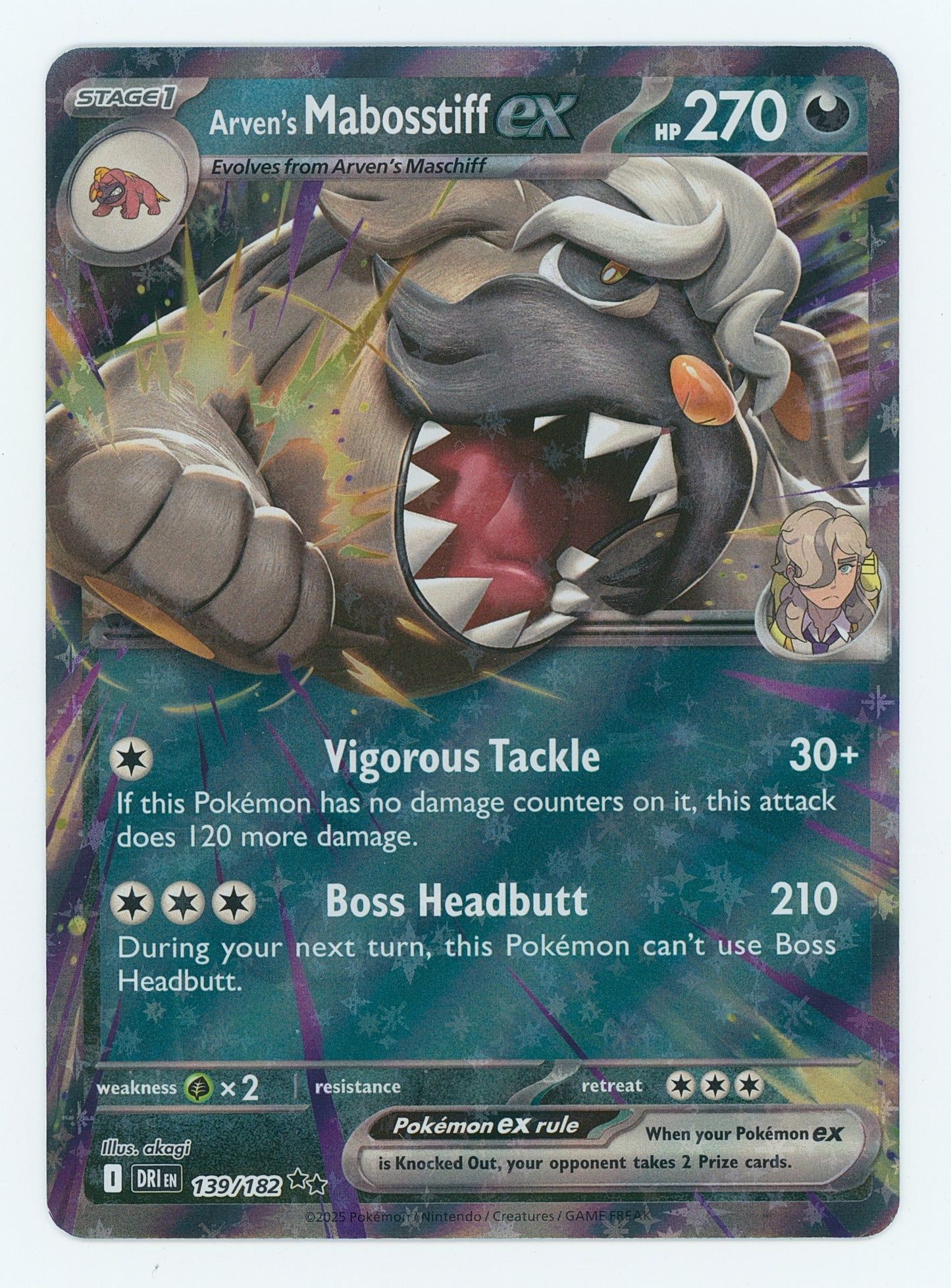Arven's Mabosstiff ex - SV10: Destined Rivals - #139/182